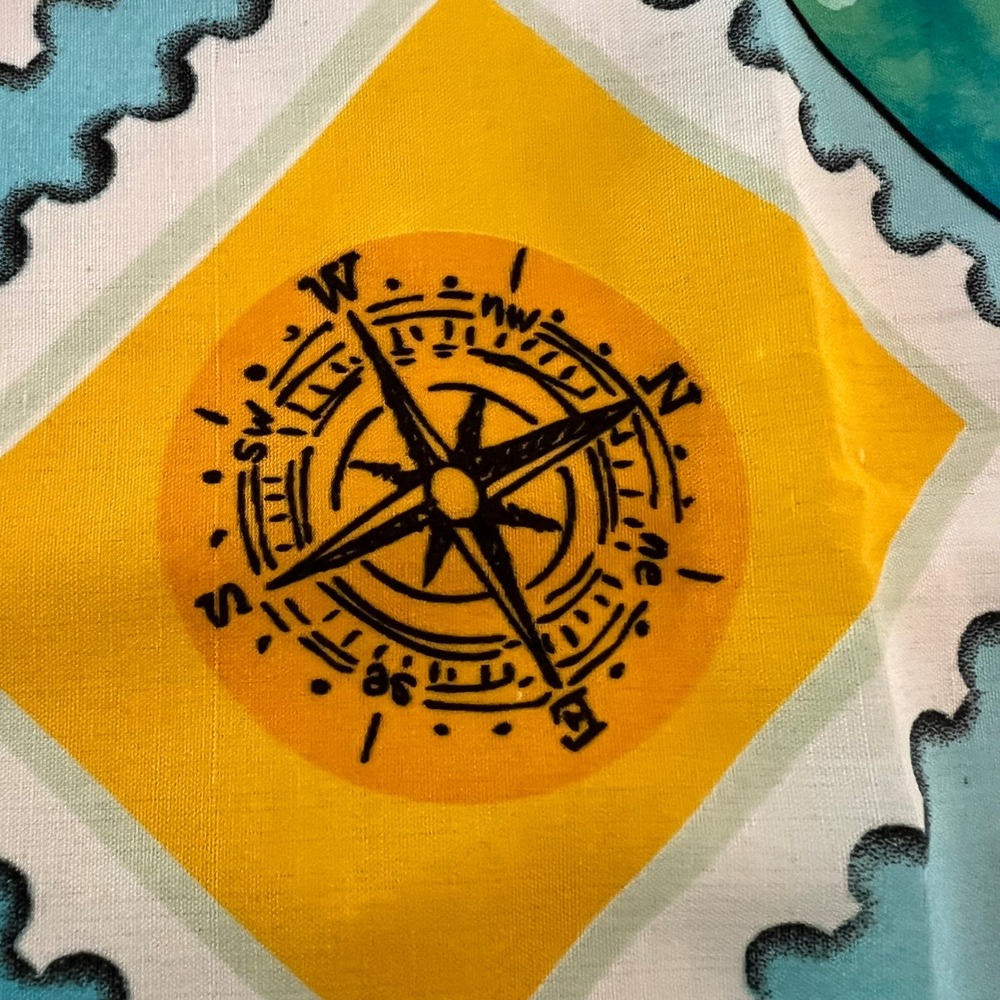Little Brownie Bakers Girl Scouts LOVE Travel Postage Stamp Square Scarf Bandana - Picture 2 of 5